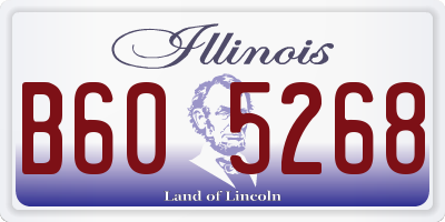 IL license plate B605268