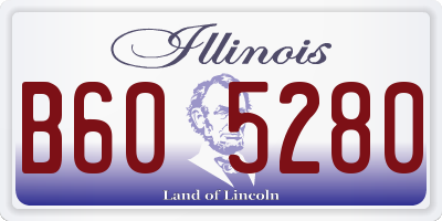 IL license plate B605280