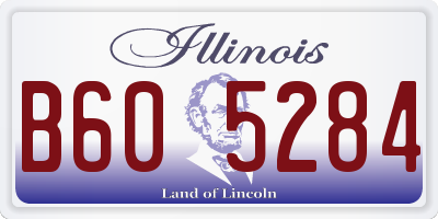 IL license plate B605284