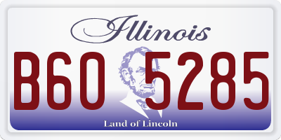 IL license plate B605285