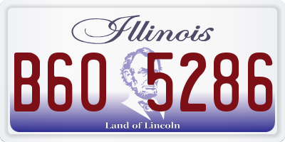 IL license plate B605286