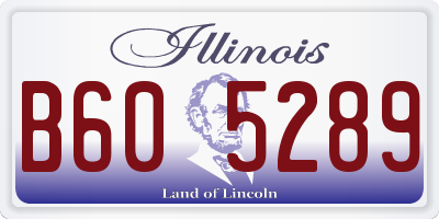 IL license plate B605289