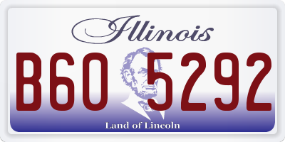 IL license plate B605292