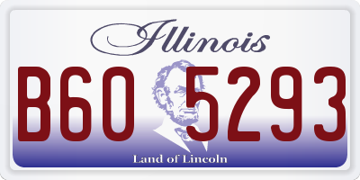 IL license plate B605293