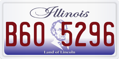 IL license plate B605296