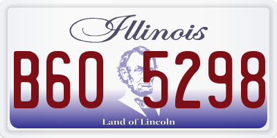 IL license plate B605298