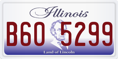 IL license plate B605299