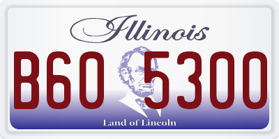 IL license plate B605300