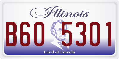 IL license plate B605301