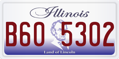 IL license plate B605302