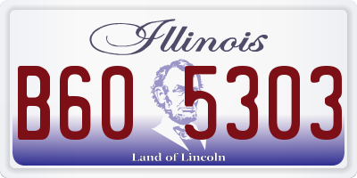 IL license plate B605303