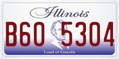IL license plate B605304