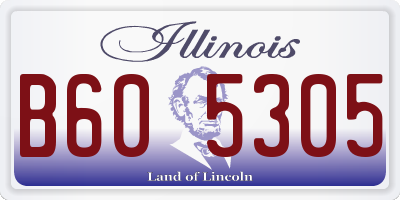 IL license plate B605305