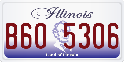 IL license plate B605306