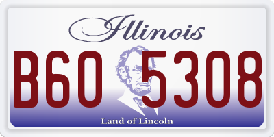 IL license plate B605308