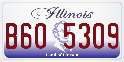 IL license plate B605309