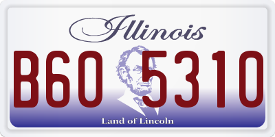 IL license plate B605310