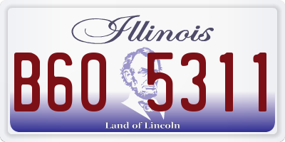 IL license plate B605311