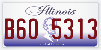 IL license plate B605313