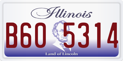 IL license plate B605314