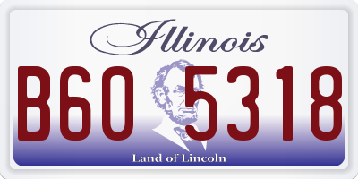 IL license plate B605318