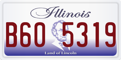 IL license plate B605319