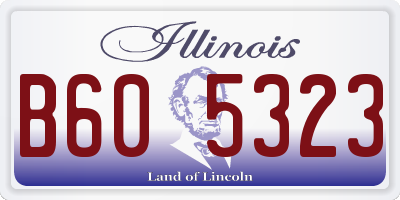 IL license plate B605323