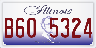 IL license plate B605324