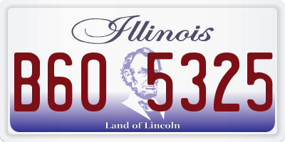 IL license plate B605325