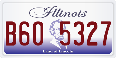 IL license plate B605327