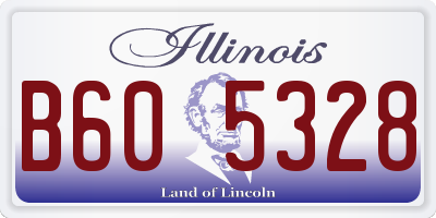 IL license plate B605328
