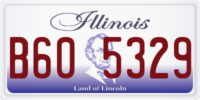 IL license plate B605329