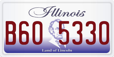 IL license plate B605330