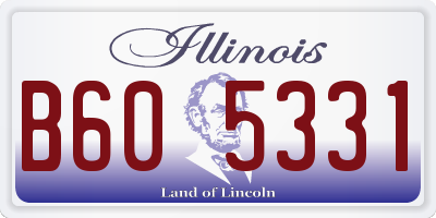 IL license plate B605331