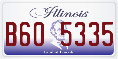 IL license plate B605335
