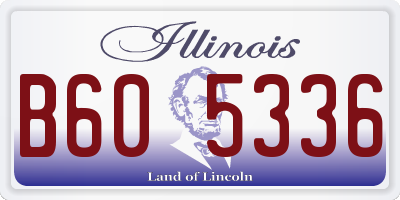 IL license plate B605336