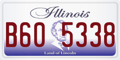 IL license plate B605338