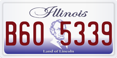 IL license plate B605339