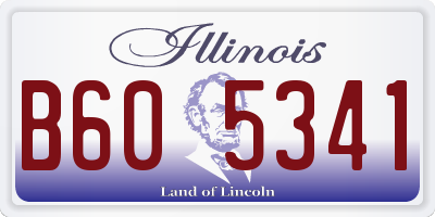 IL license plate B605341