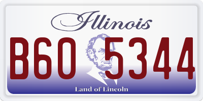IL license plate B605344