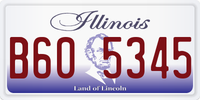 IL license plate B605345