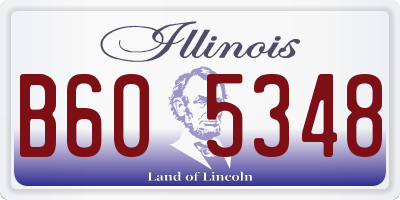 IL license plate B605348