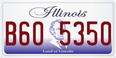 IL license plate B605350