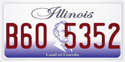IL license plate B605352