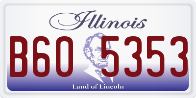 IL license plate B605353