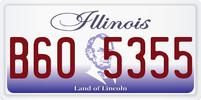 IL license plate B605355