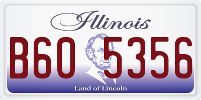 IL license plate B605356