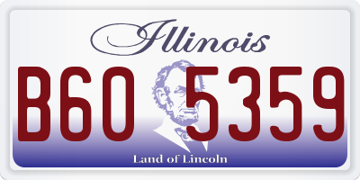 IL license plate B605359