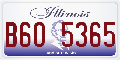 IL license plate B605365