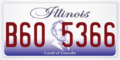 IL license plate B605366